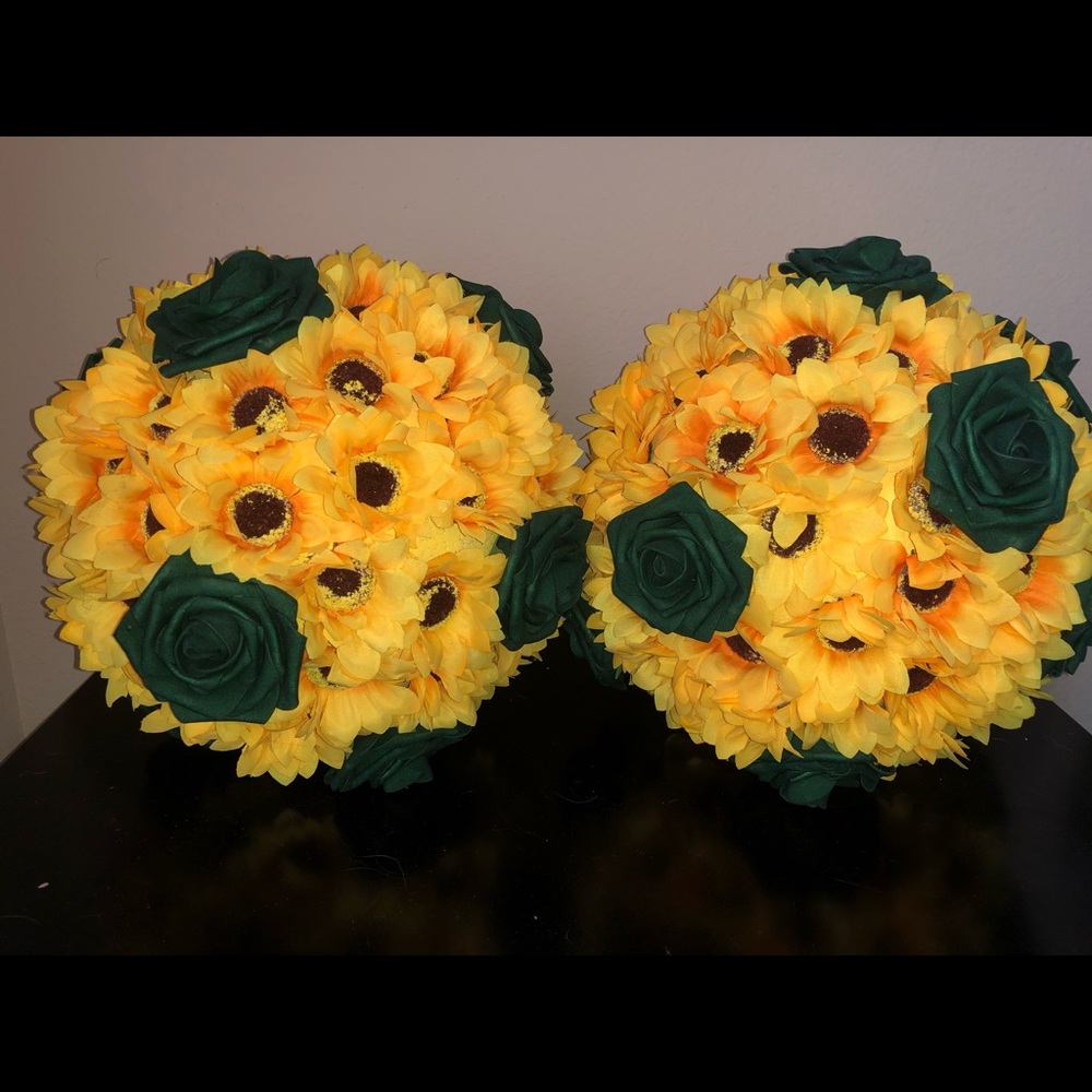 Hand made 8 IN hanging decorative styrofoam balls